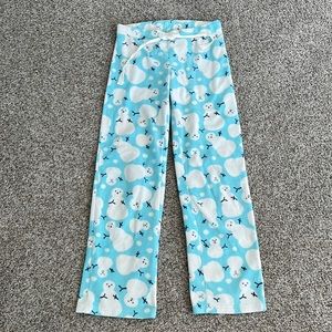 Flannel snowman pajama pants